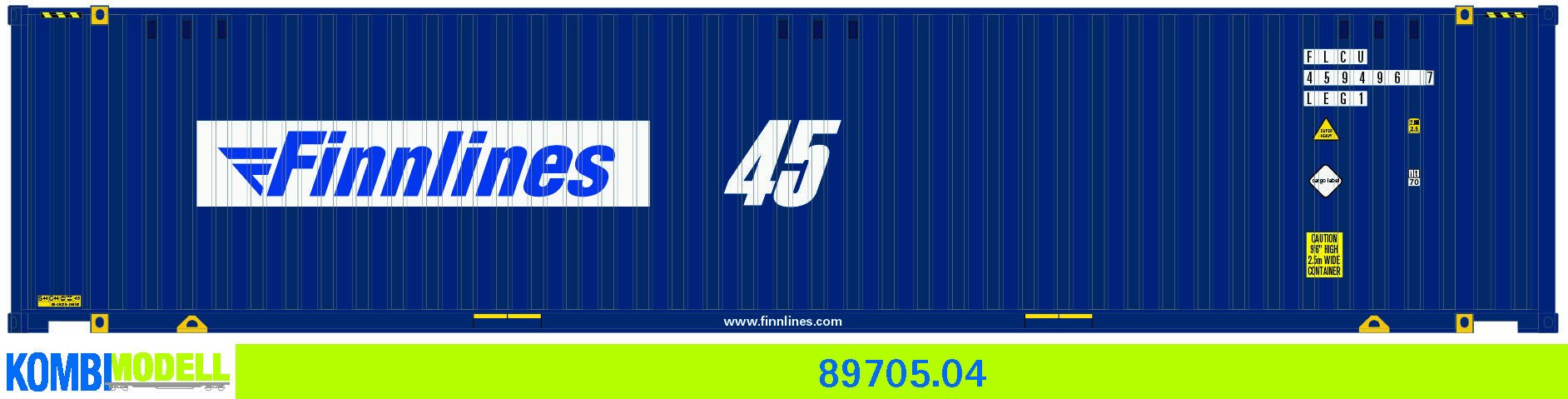 Kombimodell 89705.04 WB-A /Ct 45' (Euro) Finnlines" #FLCU 459496" 